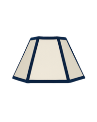 Hexagon Linen Lampshade Navy Trim Issy Granger Small Lampshade