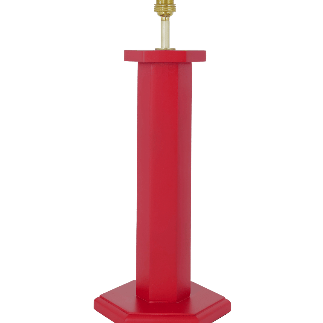 Hexagon Table Lamp August Red Issy Granger 