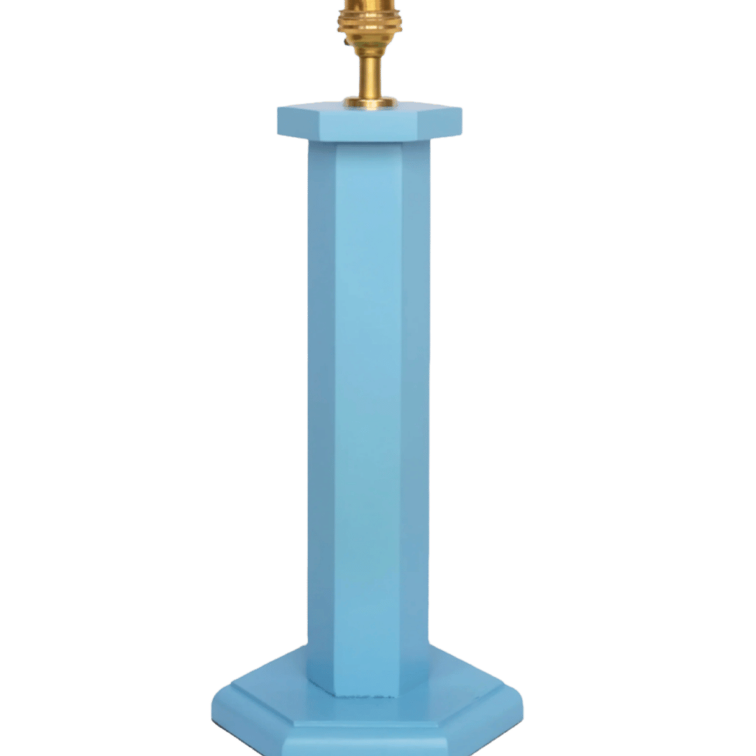 Hexagon Table Lamp Beaufort Blue Issy Granger 