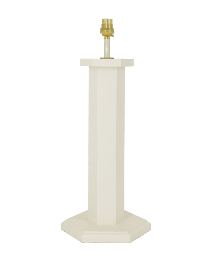 Hexagon Table Lamp Oyster White Issy Granger 