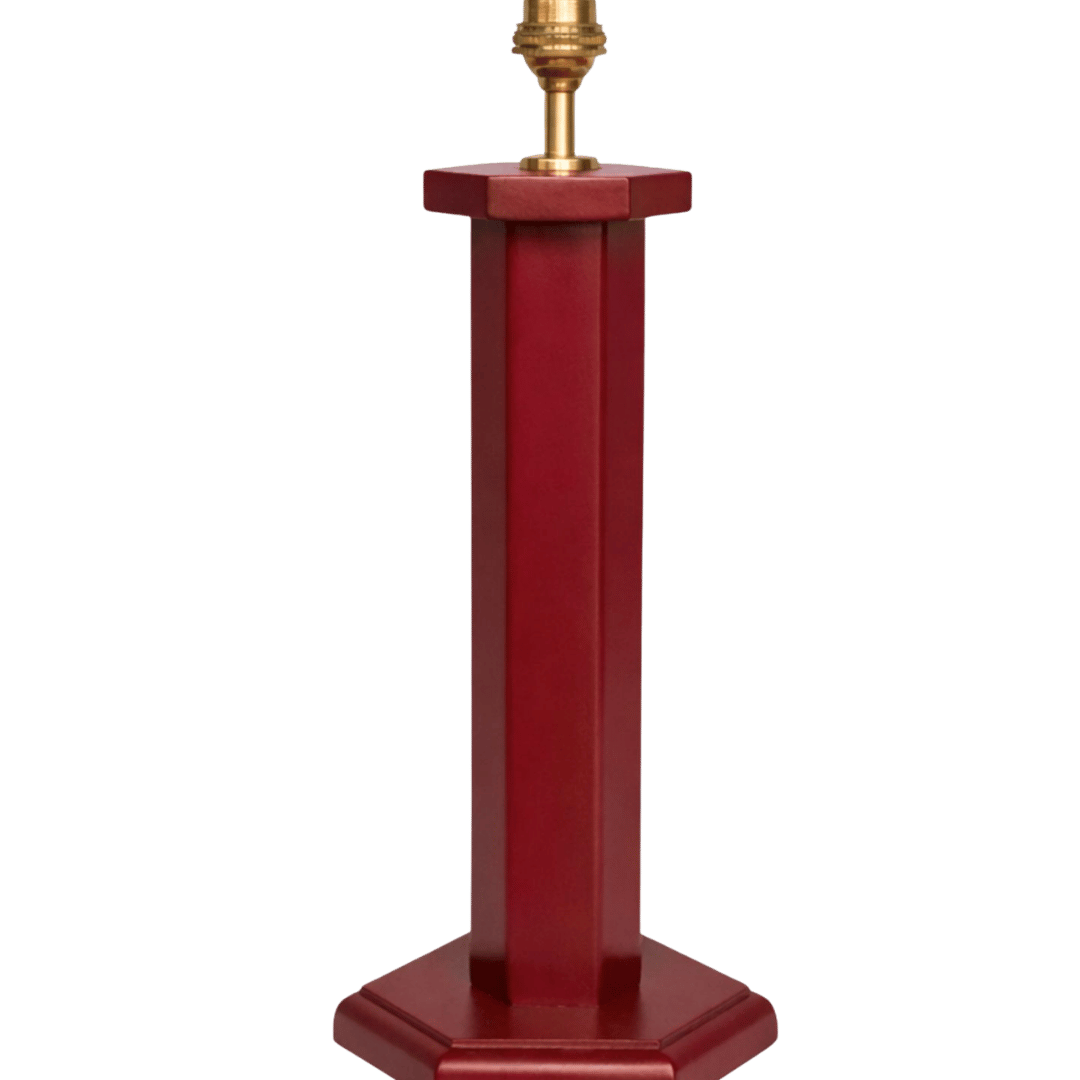 Hexagon Table Lamp Ruby Red Issy Granger