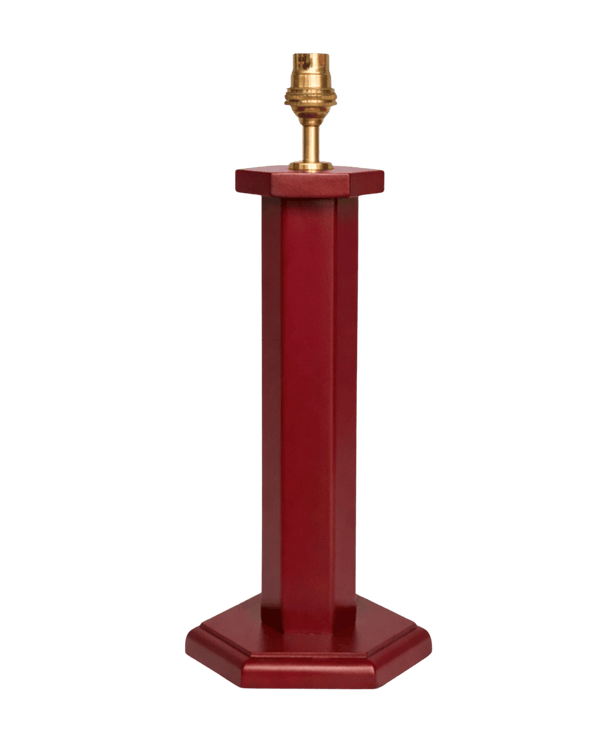 Hexagon Table Lamp Ruby Red Issy Granger