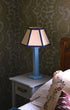 Hexagon Bedside Lamp Beaufort Blue Issy Granger and Navy Trim Hexagon Lampshade