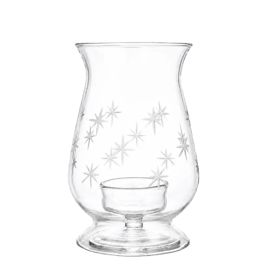 Etched Star Hurricane Tealight Lantern-IssyGranger Tealight Holder