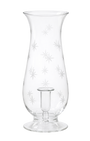 Star Etched Glass Hurricane Lantern Issy Granger for Wax Dinner Candles 