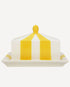 ISSY GRANGER Yellow Ceramic Butter Dish 
