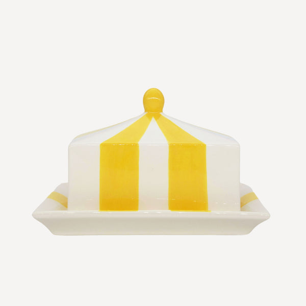 ISSY GRANGER Yellow Ceramic Butter Dish 