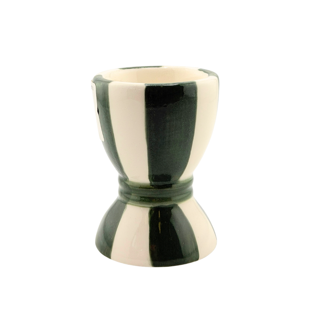 Striped Egg Cup - Green (Sample)