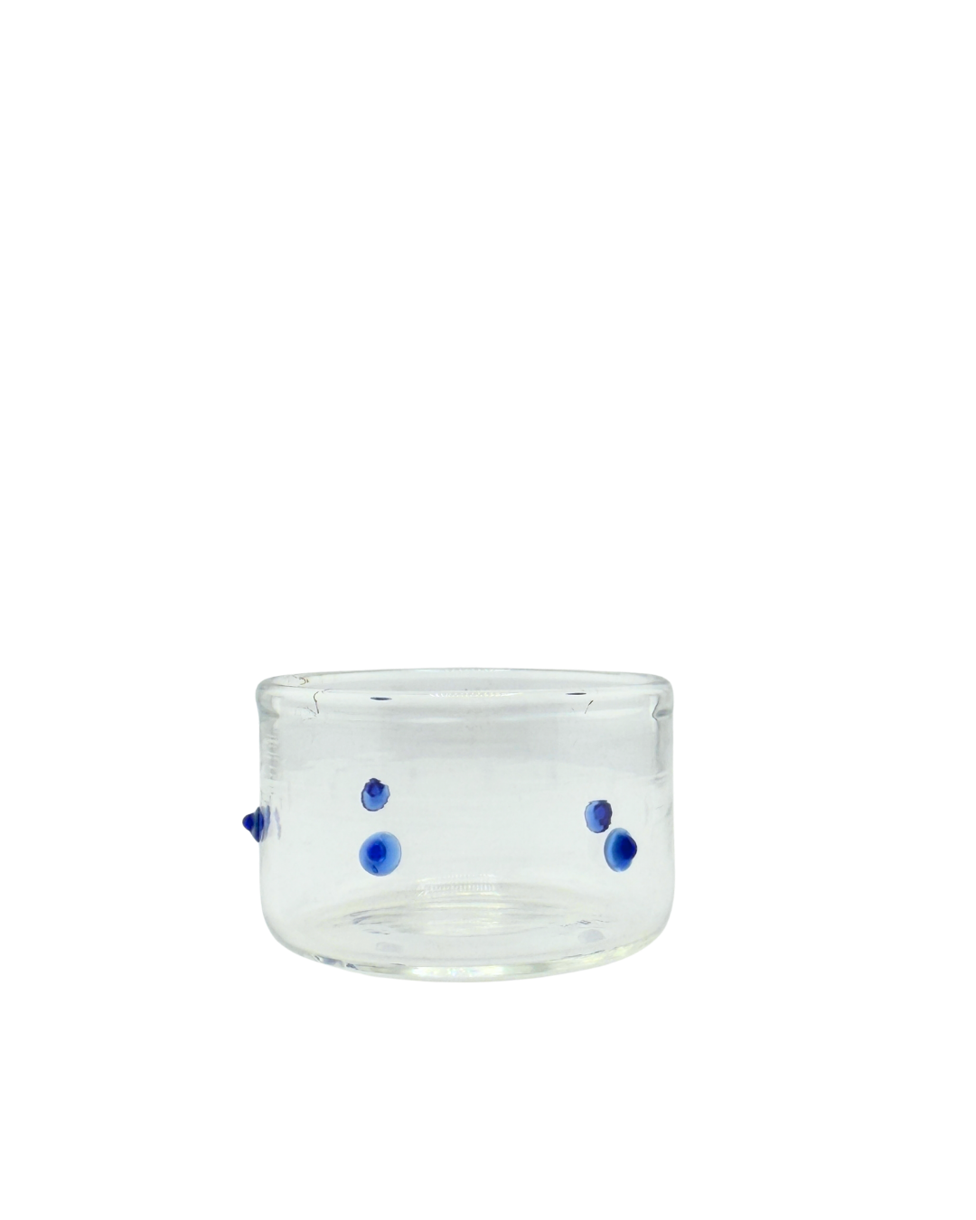 Blue Pom Glass Salt Pot/Shot Glass (Sample)