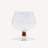 Issy Granger Amber Spiral Brandy G&T Glass