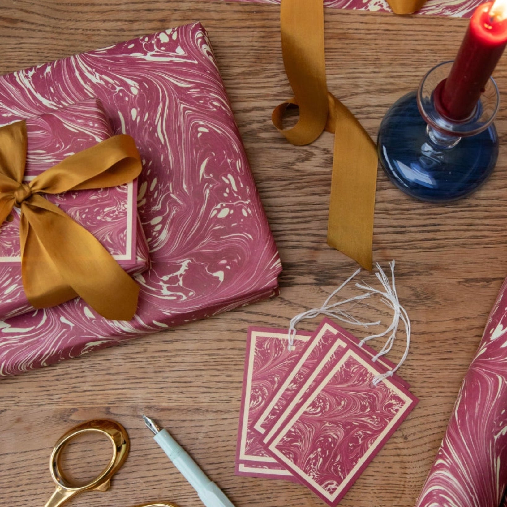 Issy Granger Claret Marbled Wrapping Set