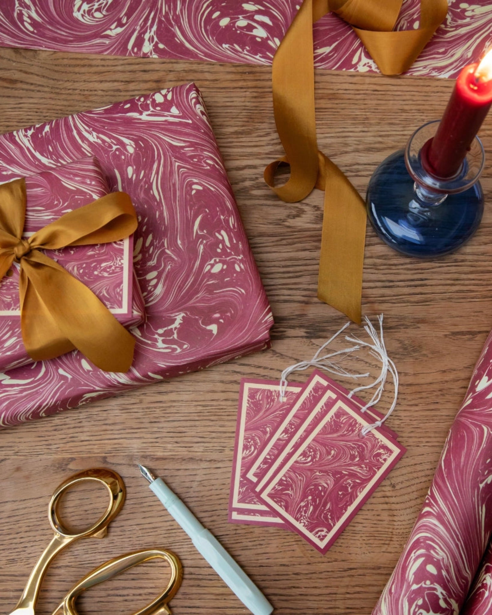 Issy Granger Claret Marbled Wrapping Set