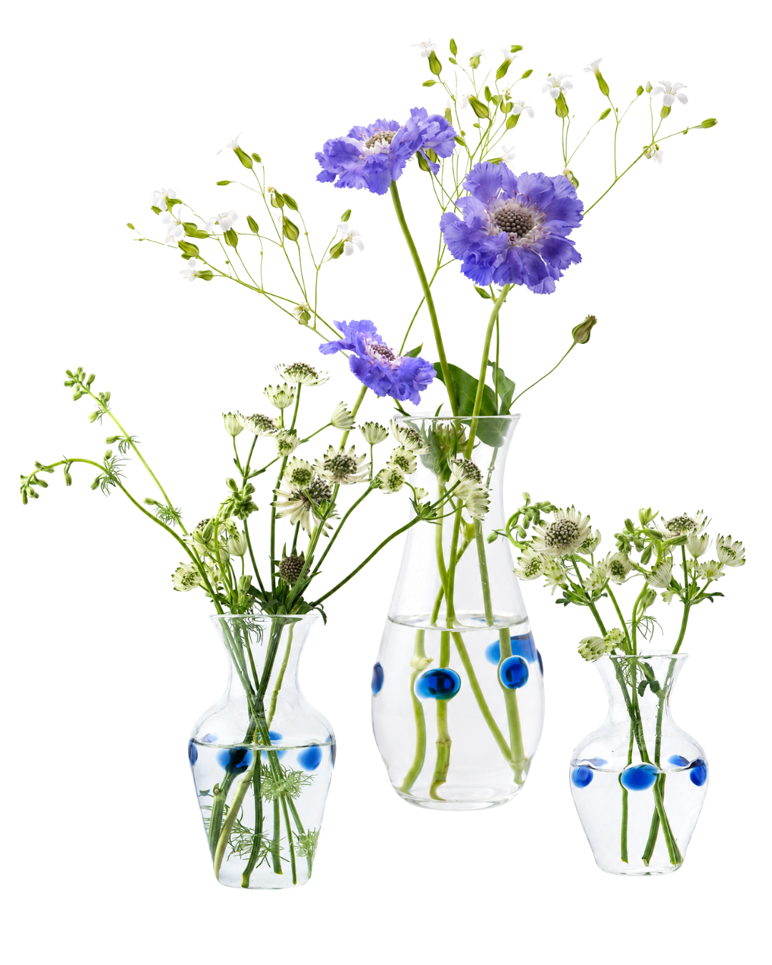 Issy Granger Glass Bud Vase Set of Three 