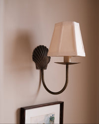 Hexagon Cream Linen Candle Clip Lampshade 