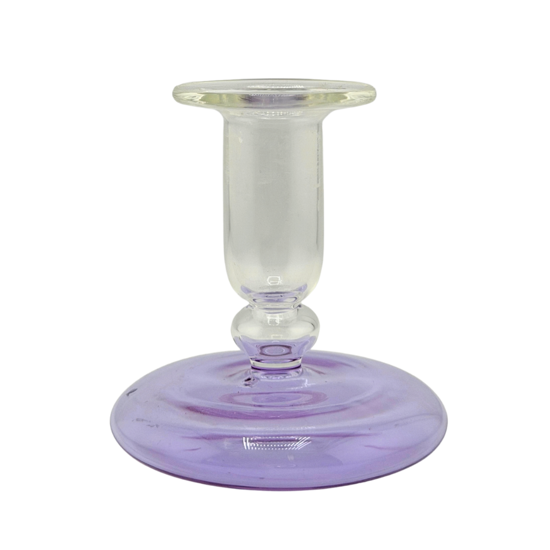 Pebble Glass Candlestick - Lilac (Sample)