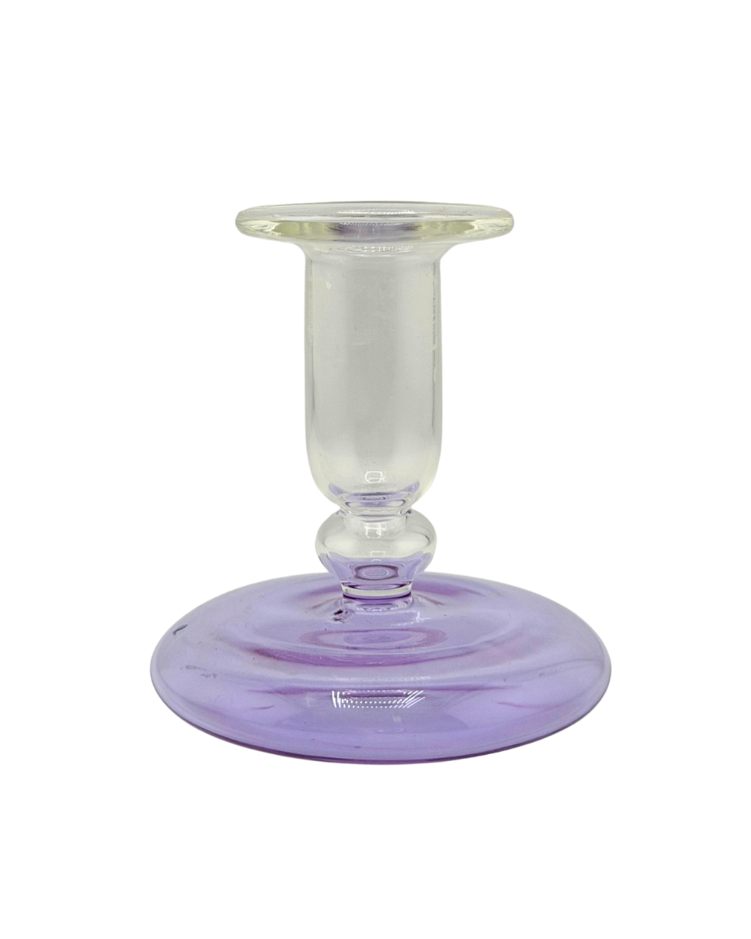 Pebble Glass Candlestick - Lilac (Sample)