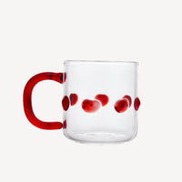 4oz Handblown Glass Espresso Cup - Red