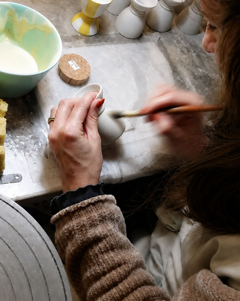 Issy Granger ceramic hand painted egg cup
