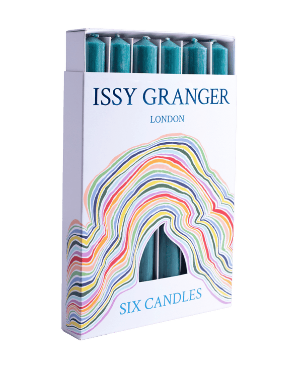 Juniper Dark Green Wax Dinner Candles Issy Granger 