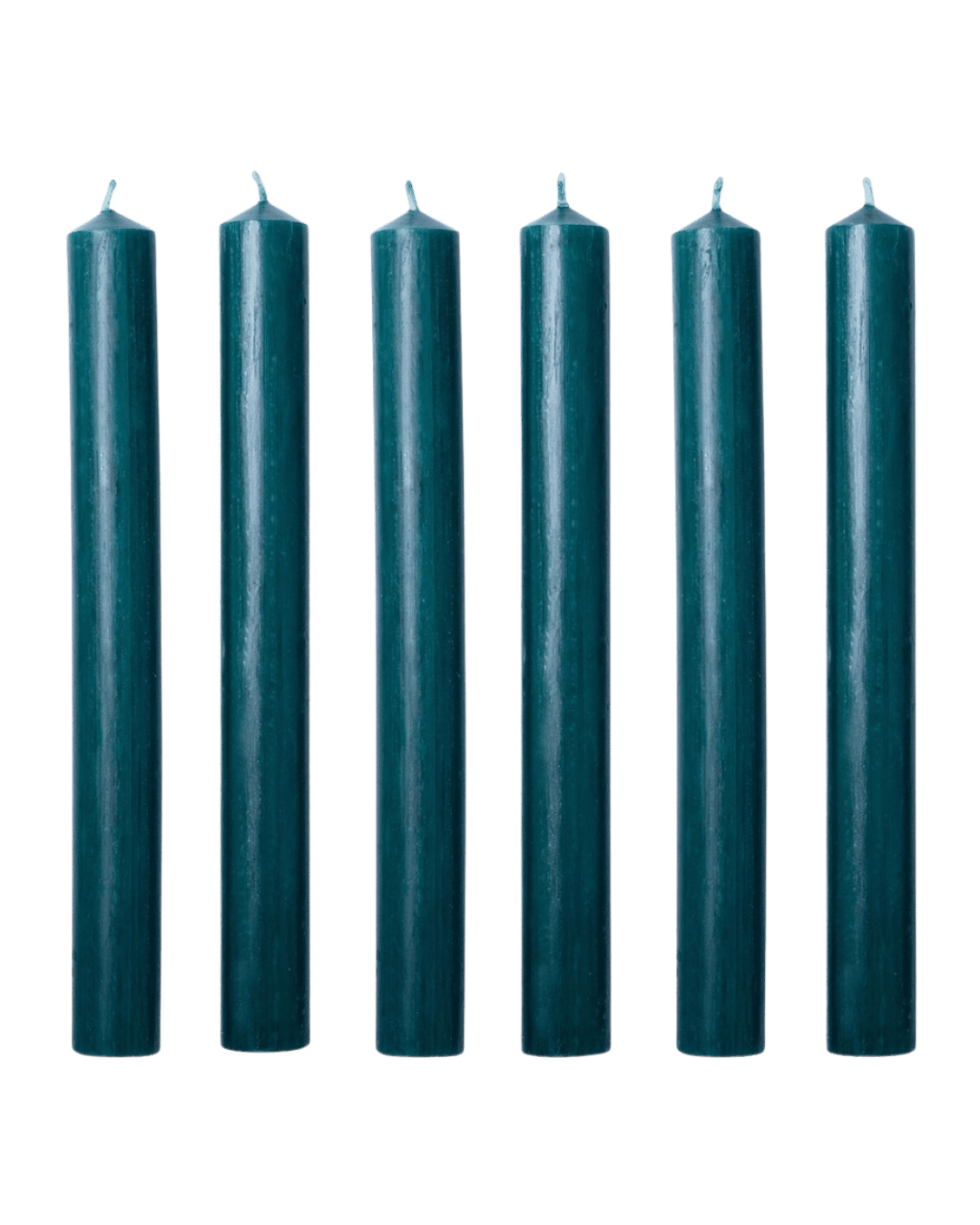 Juniper Dark Green Wax Dinner Candles Issy Granger Box of Six 