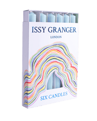 Larkspur Light Pale Blue Wax Dinner Candles Issy Granger 