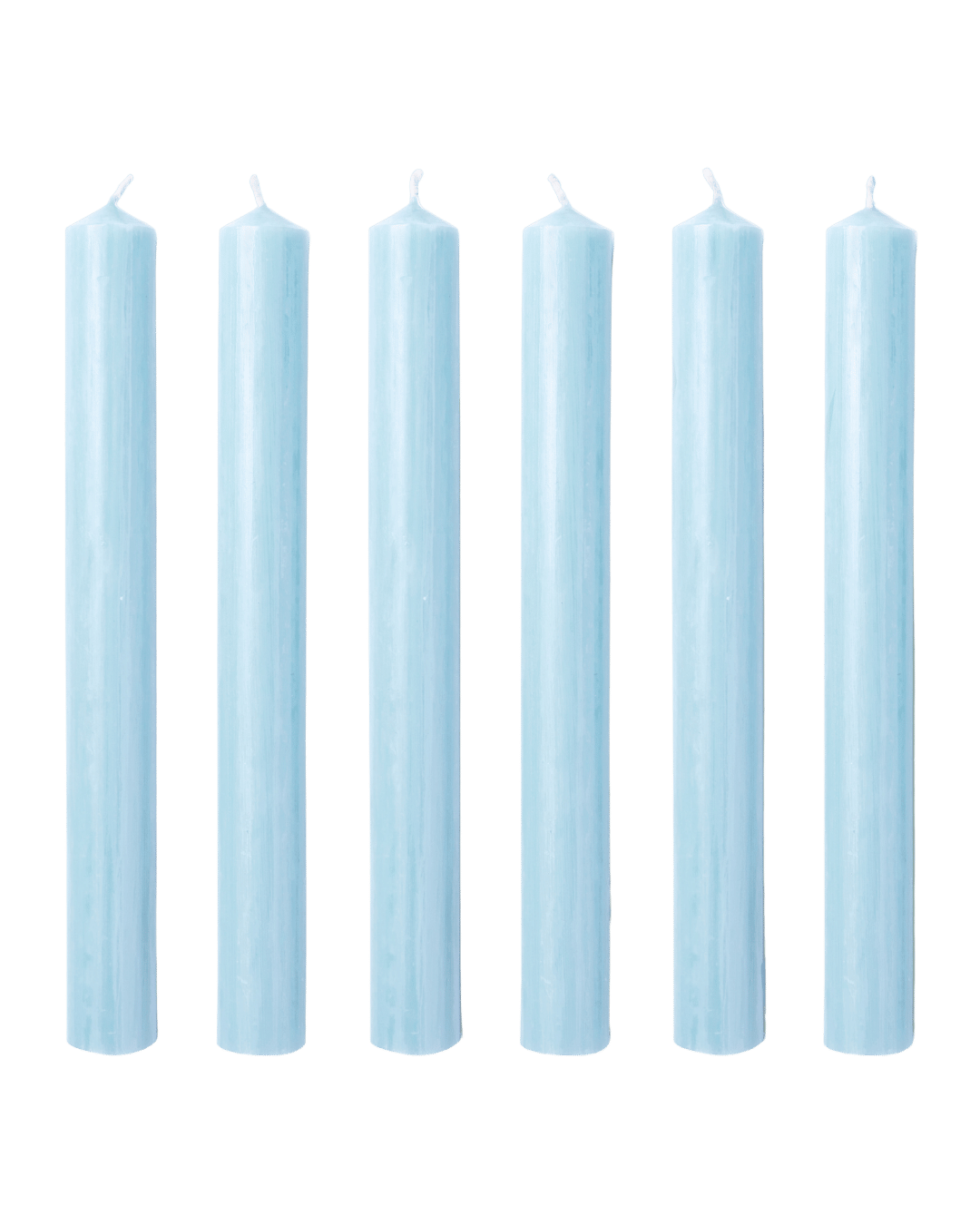 Larkspur Light Pale Blue Wax Dinner Candles Issy Granger Box of six