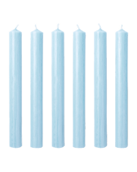 Larkspur Light Pale Blue Wax Dinner Candles Issy Granger Box of six