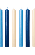 Les Bleus Mixed Blue Wax Dinner Candles-Issy Granger