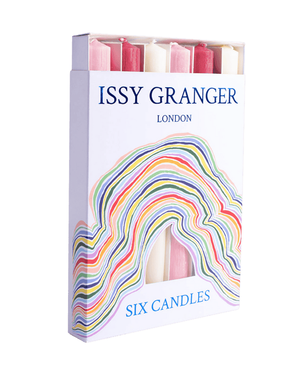 Les Roses Mix Pink Wax Dinner Candles-IssyGranger