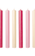 Les Roses Mix Pink Wax Dinner Candles-Issy Granger Set Of Six 