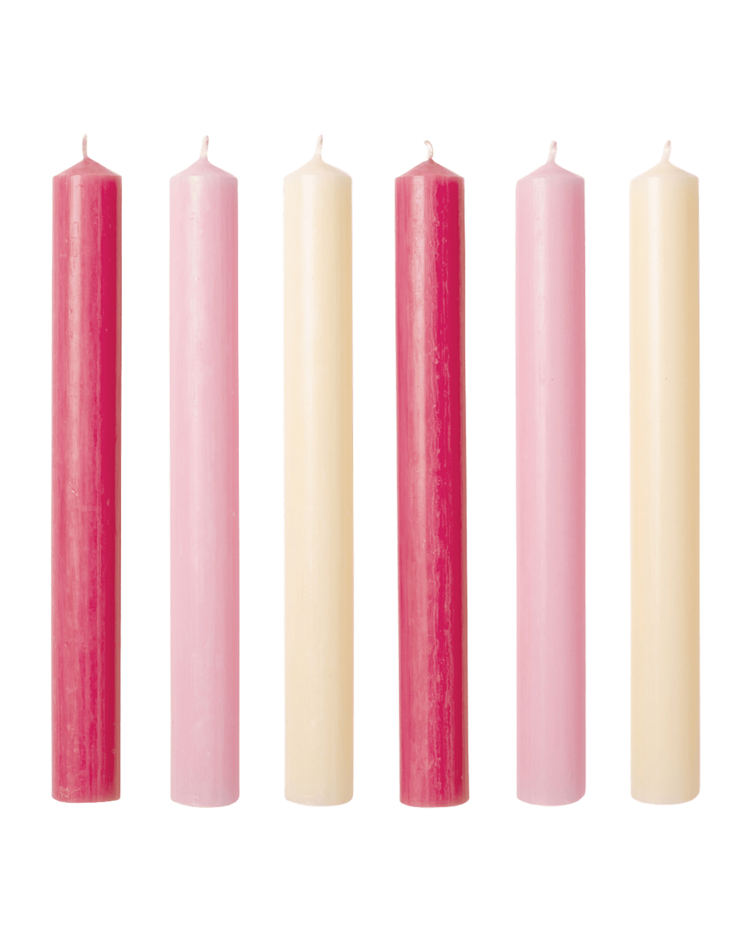 Les Roses Mix Pink Wax Dinner Candles-Issy Granger Set Of Six 