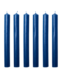 Lupin Dark Blue WAx dinner Candles Issy Granger Box of Six 