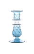 Luxor Blue Glass Candle Holder Candlestick Issy Granger