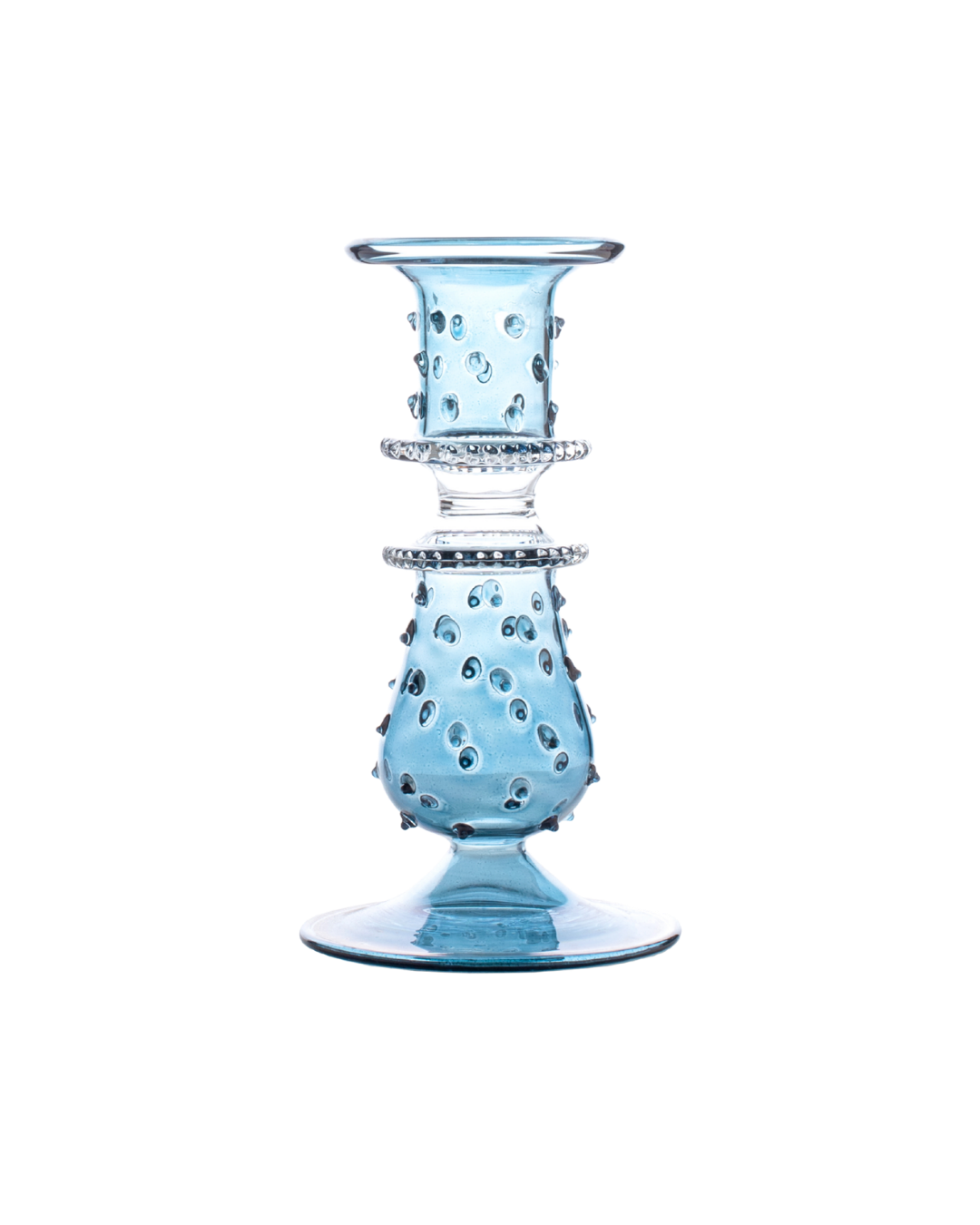 Luxor Blue Glass Candle Holder Candlestick Issy Granger