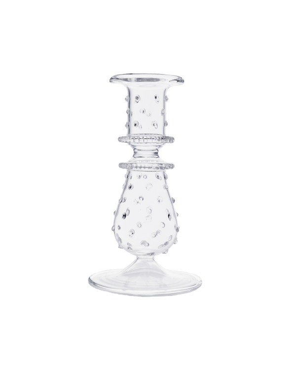 Luxor Clear Glass Candle Holder and Candlestick Issy Granger 