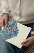 Marbled Greetings Card - Carragheen Blue