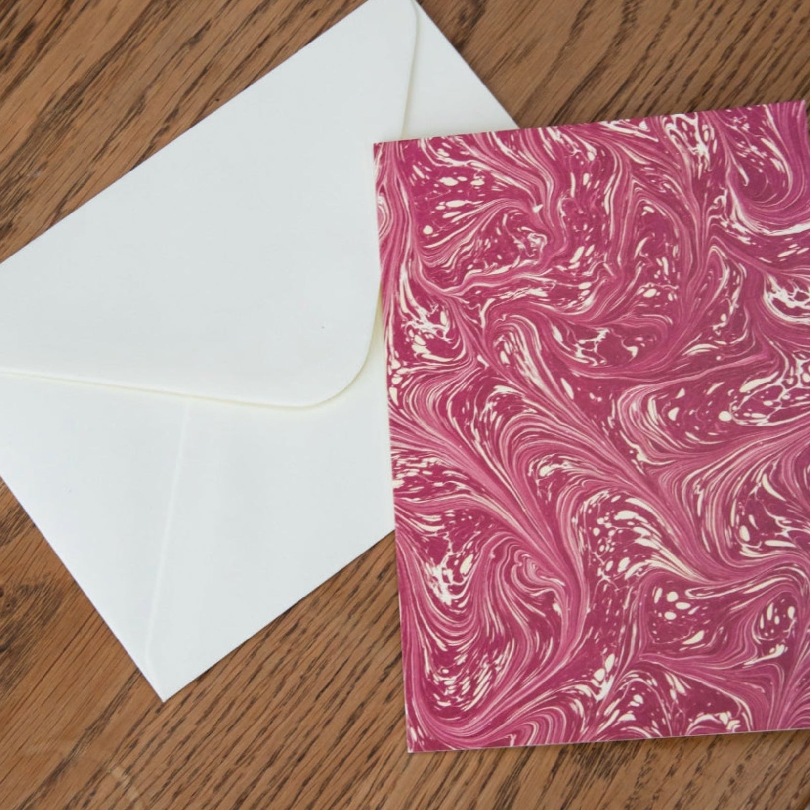 Marbled Greetings Card - Carragheen Claret