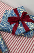 Marbled Wrapping Paper - Four Sheets - Carragheen Blue