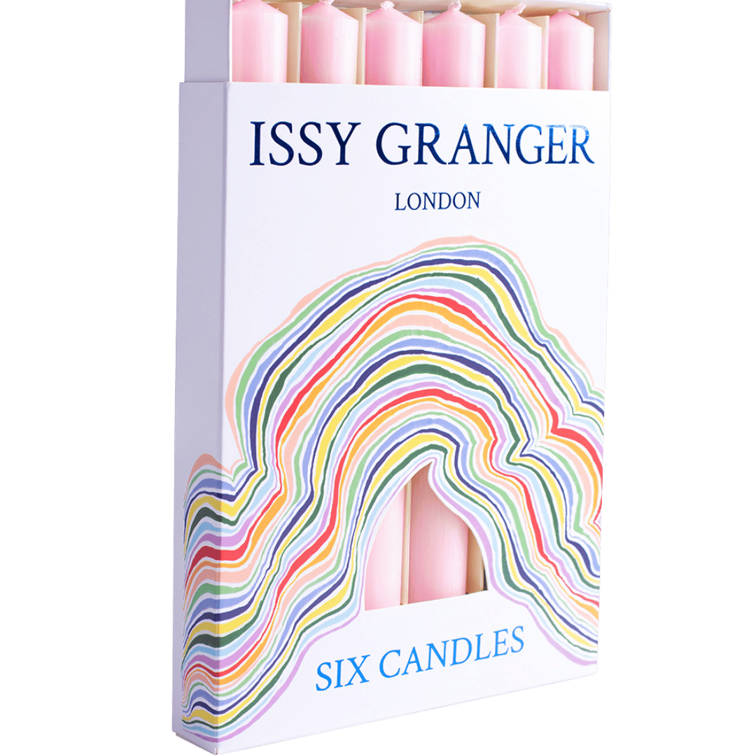 Marguerite Light Pale Pink Wax Dinner Candles Issy Granger 