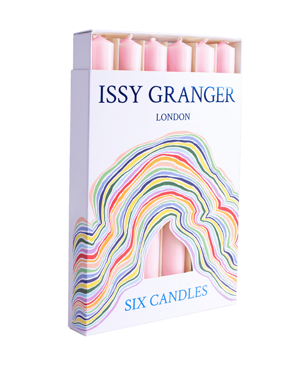 Marguerite Light Pale Pink Wax Dinner Candles Issy Granger 