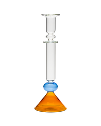 Martini Glass Candle Holder Blue and Amber Issy Granger 