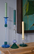 Martini Glass Candle Holder Candlestick Purple and Teal Issy Granger 