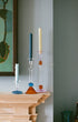 Martini Glass Candle Holder Blue and Amber Issy Granger 