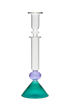 Martini Glass Candle Holder Candlestick Purple and Teal Issy Granger 