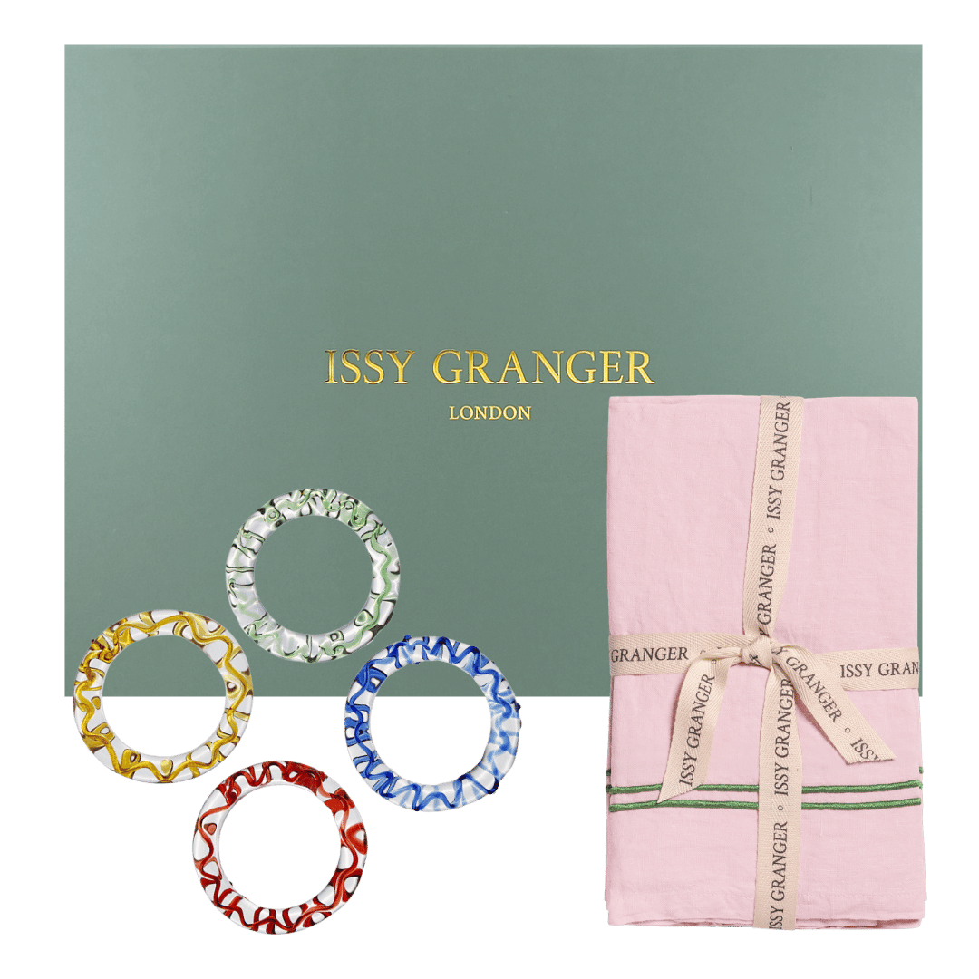 Napkin Napkin Ring Gift Set Pink Issy Granger 