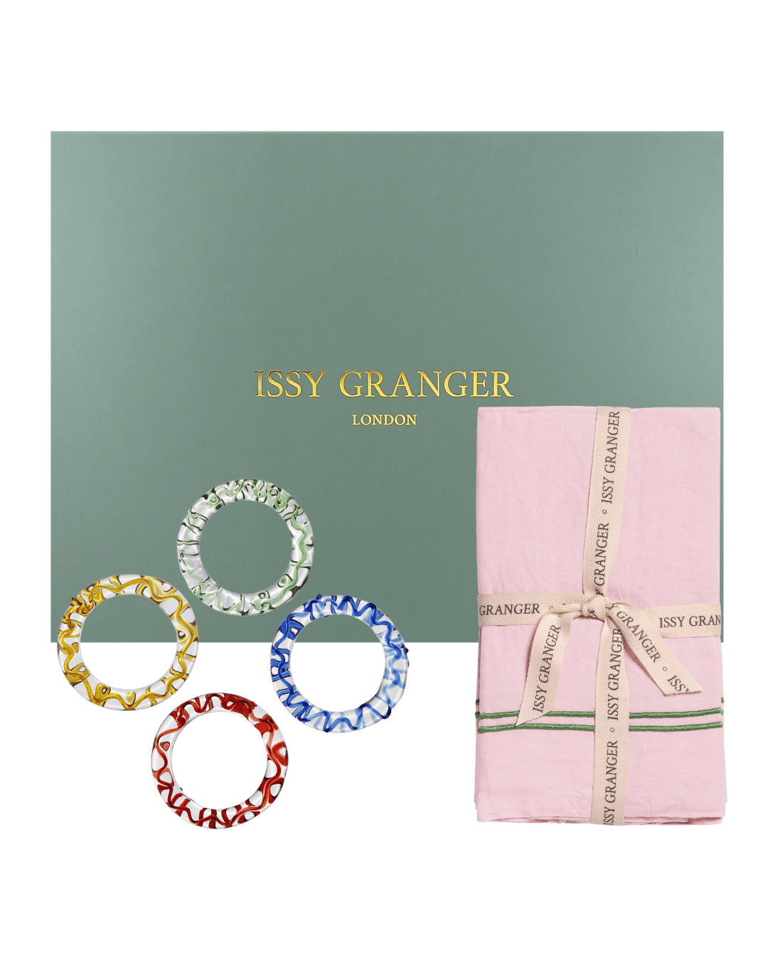 Napkin Napkin Ring Gift Set Pink Issy Granger 