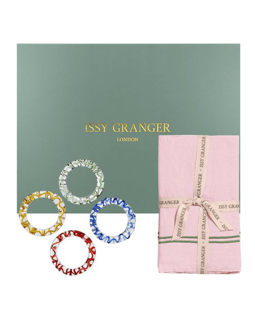 Napkin Napkin Ring Gift Set Pink Issy Granger 