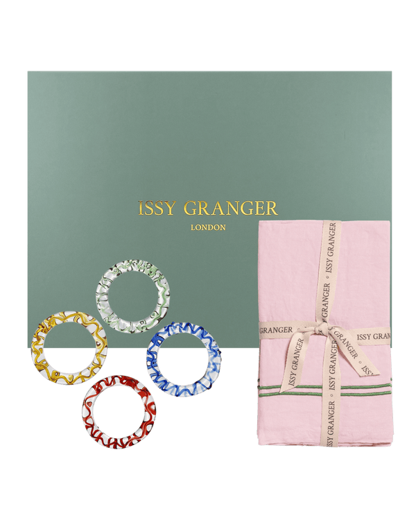 Napkin Napkin Ring Gift Set Pink Issy Granger 