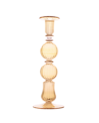 Ombo Glass Candle Holder Candlestick Amber Issy Granger 