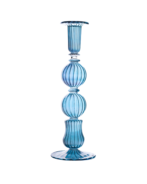 Ombo Glass Candle Holder Blue Issy Granger 